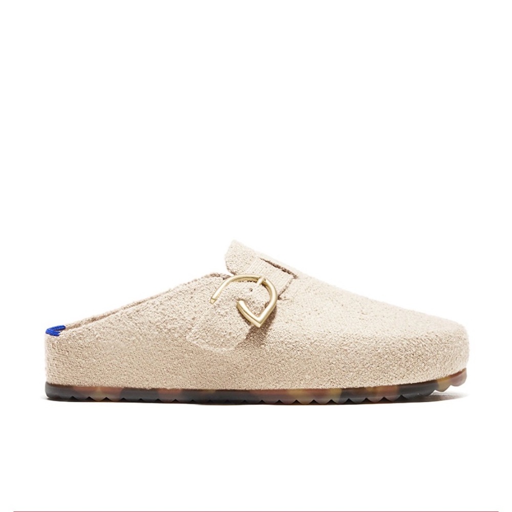Rothy's The Buckle Clog in the Honeybun Bouclé colorway, size 9